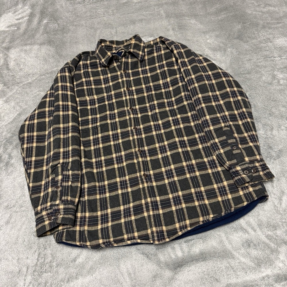 Vintage 90s World Island Multicolor Flannel Shirt Men's Size Large